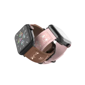 LINE FRIENDS MEETS thecoopidea BELT - Durable Nato 42/44/45mm Watch Straps Set for Apple Watch Series 1-8 & SE