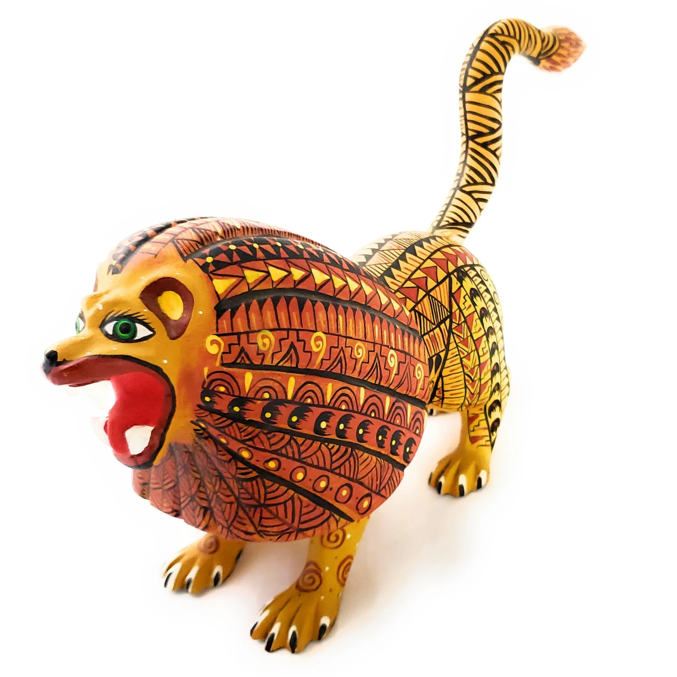 Lion Alebrije Wood Carving Folk Art Oaxaca Mexico