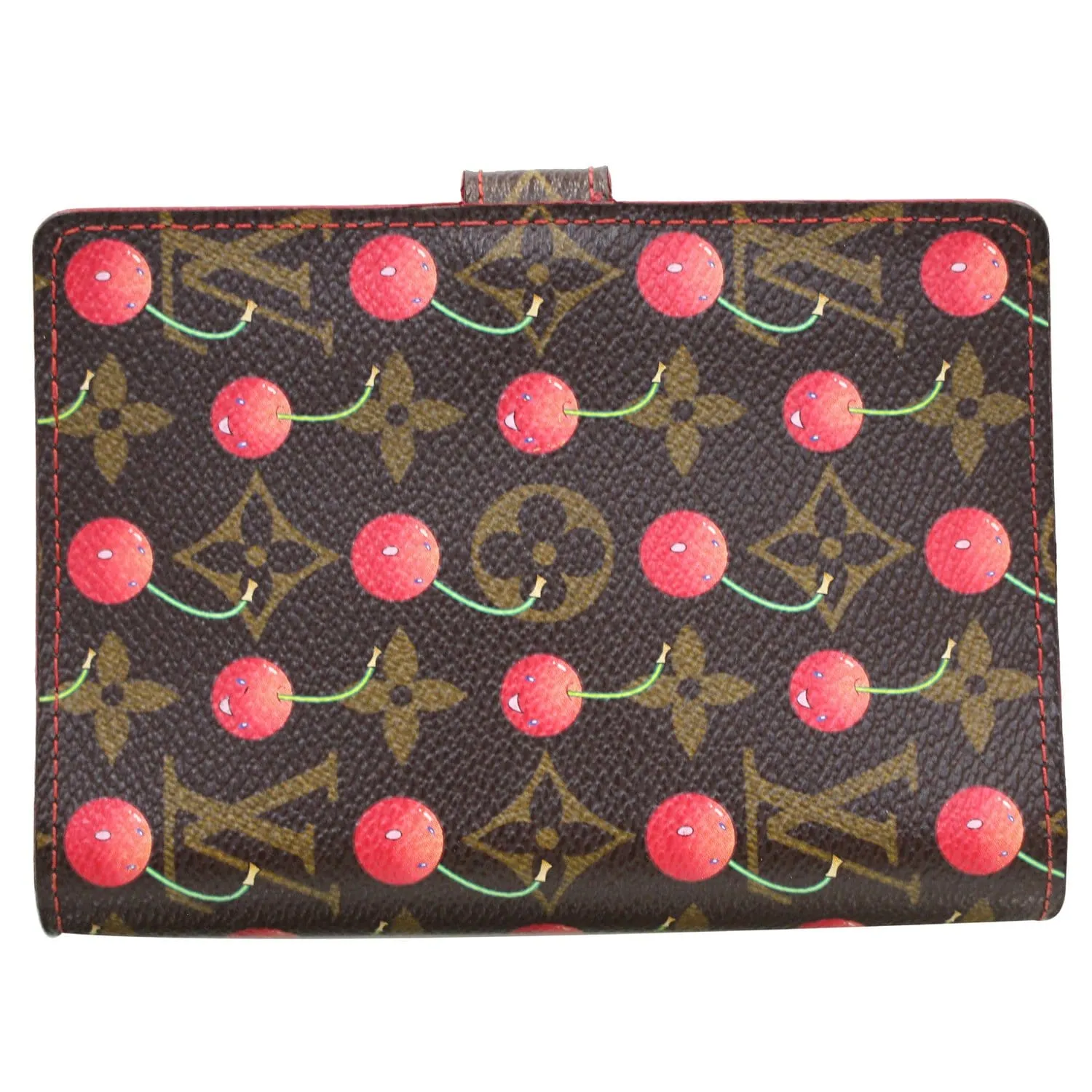 LOUIS VUITTON Cerises Small Agenda/Notebook Cover Brown