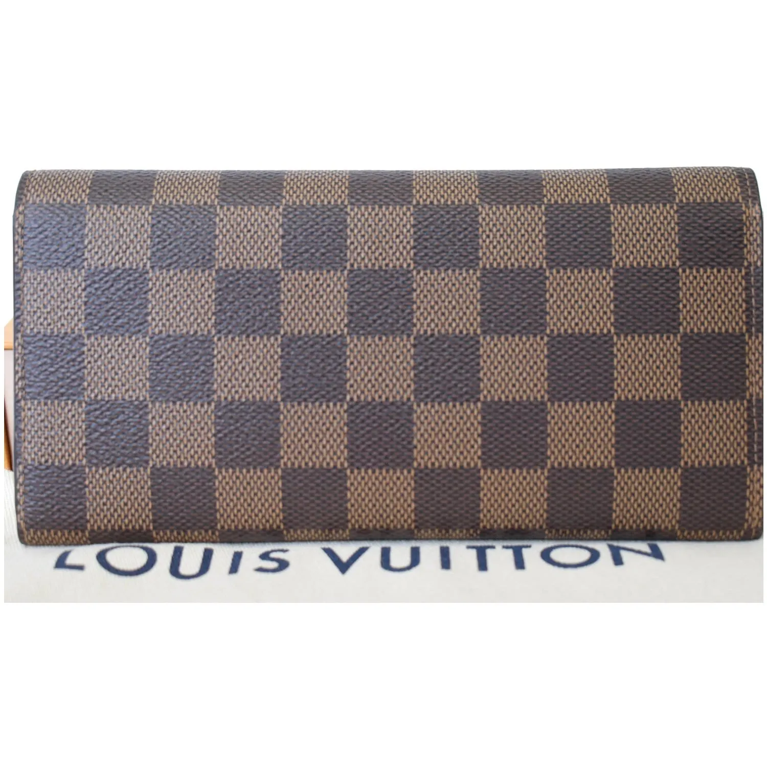 LOUIS VUITTON Damier Ebene Sarah Wallet Brown