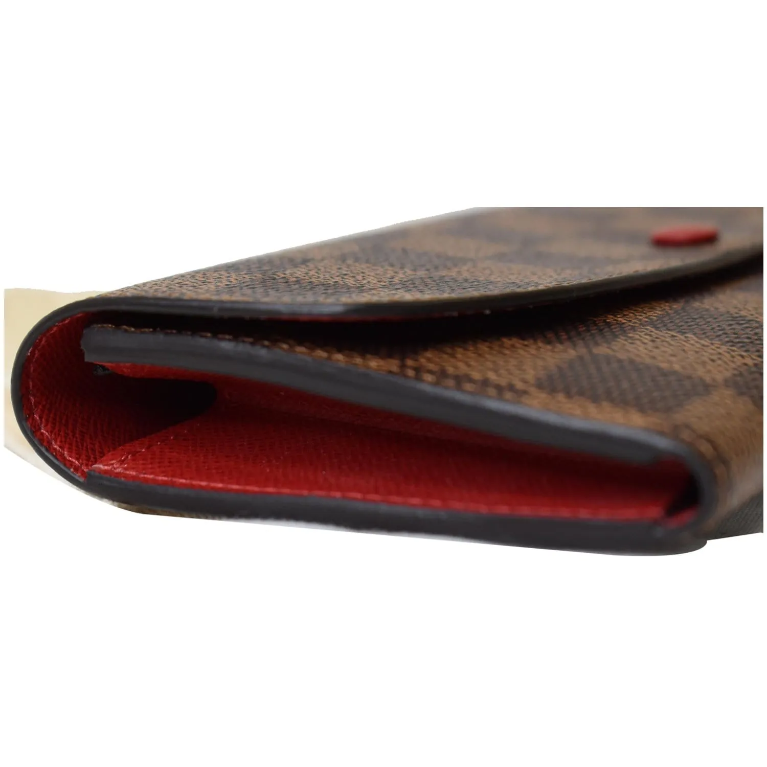 LOUIS VUITTON Damier Ebene Sarah Wallet Brown