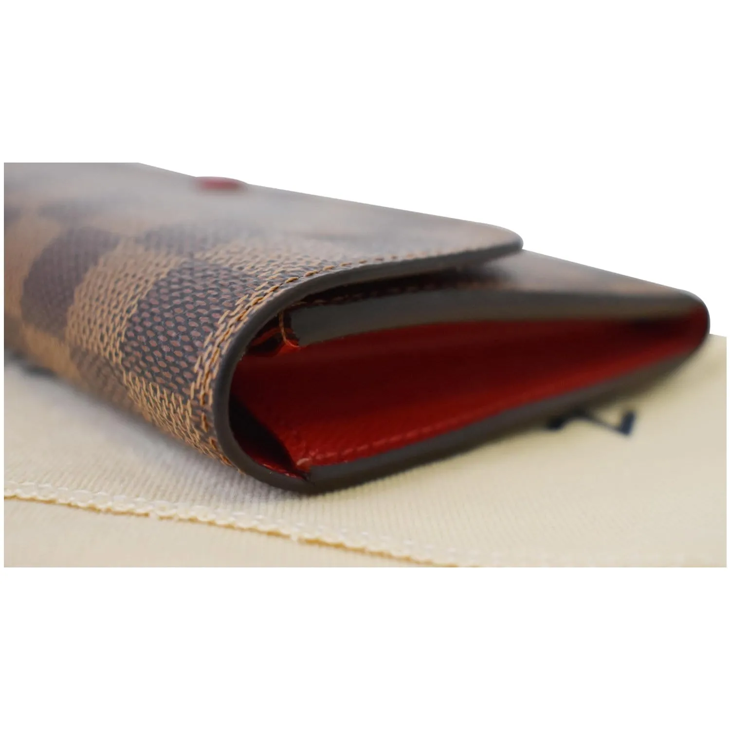 LOUIS VUITTON Damier Ebene Sarah Wallet Brown