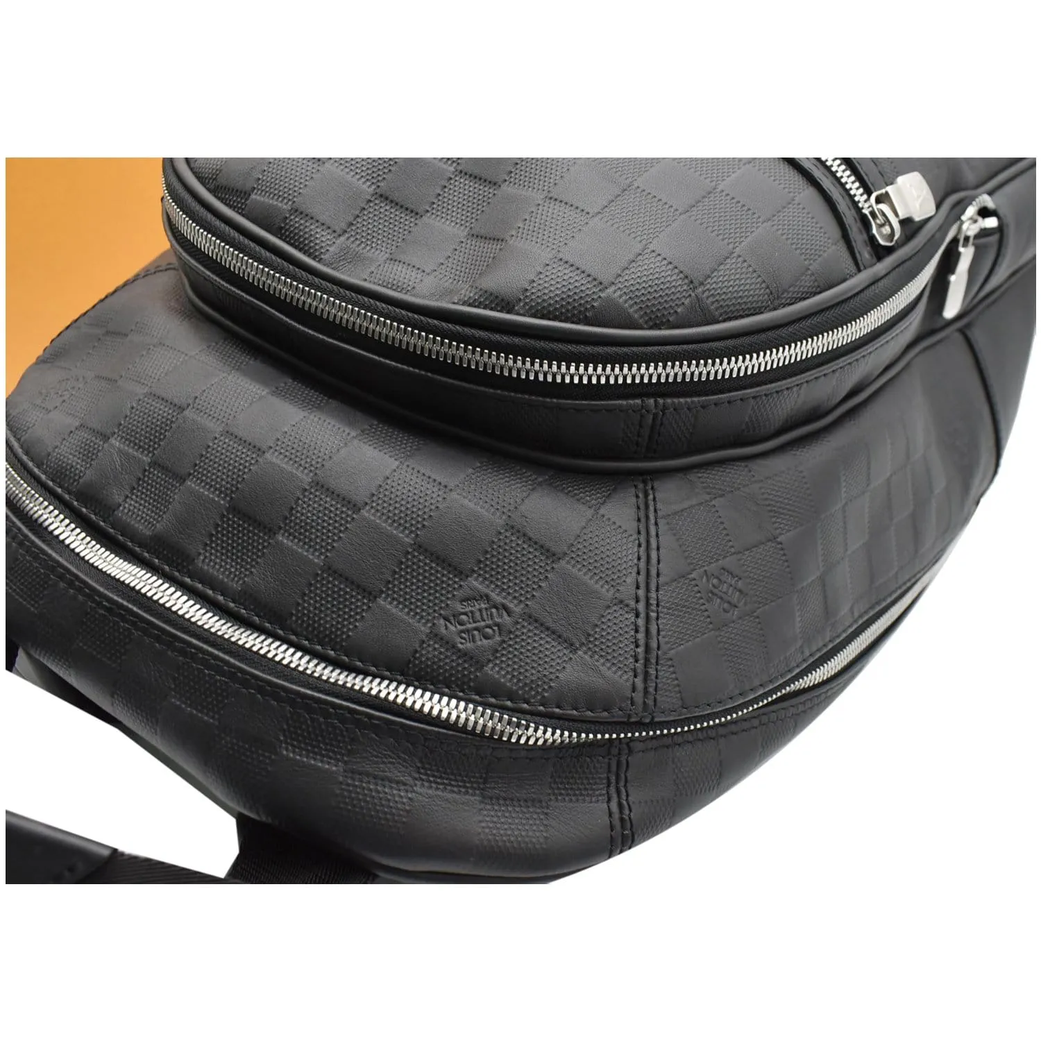 LOUIS VUITTON Michael Damier Infini Leather Backpack Bag Black