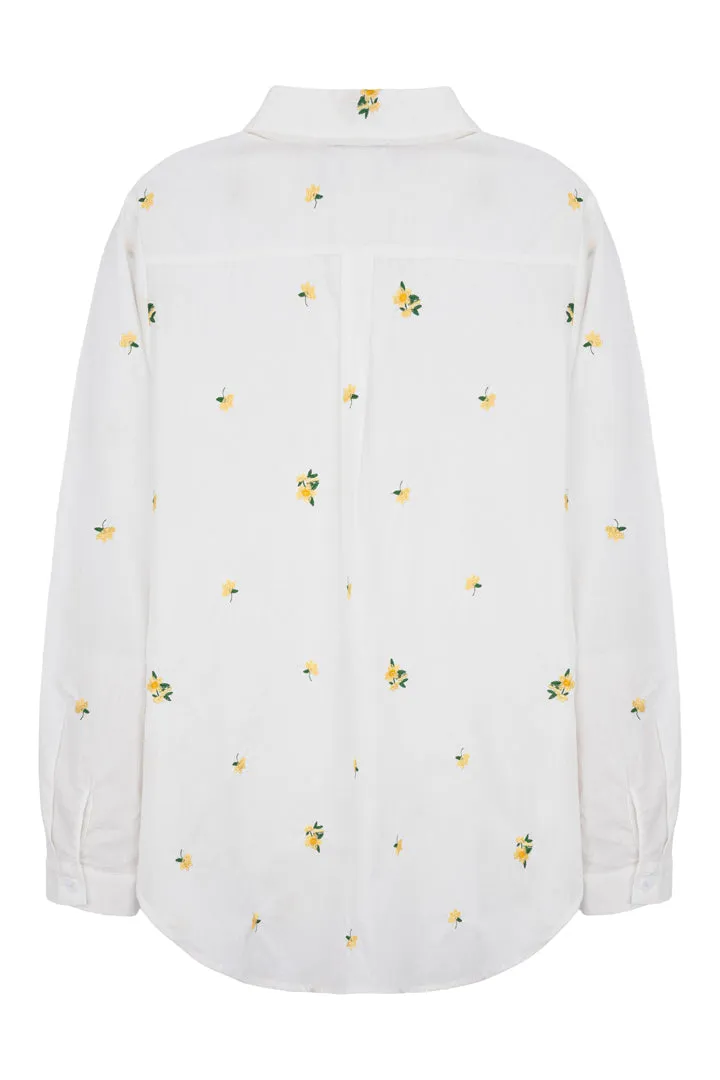 Louise Shirt - White floral