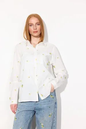 Louise Shirt - White floral
