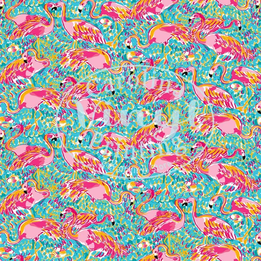 LP Flamingos Printed Vinyl
