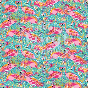 LP Flamingos Printed Vinyl