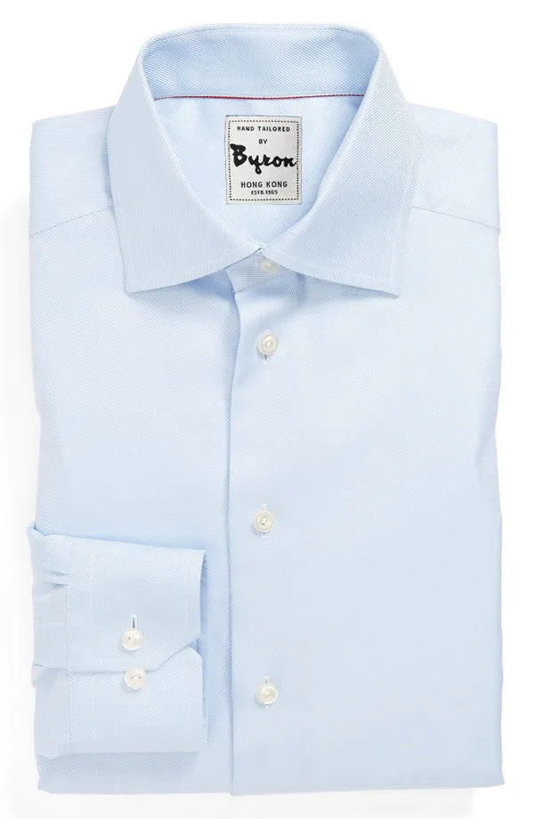 Lt Blue Shirt, English Spread Collar, Angled Cuff