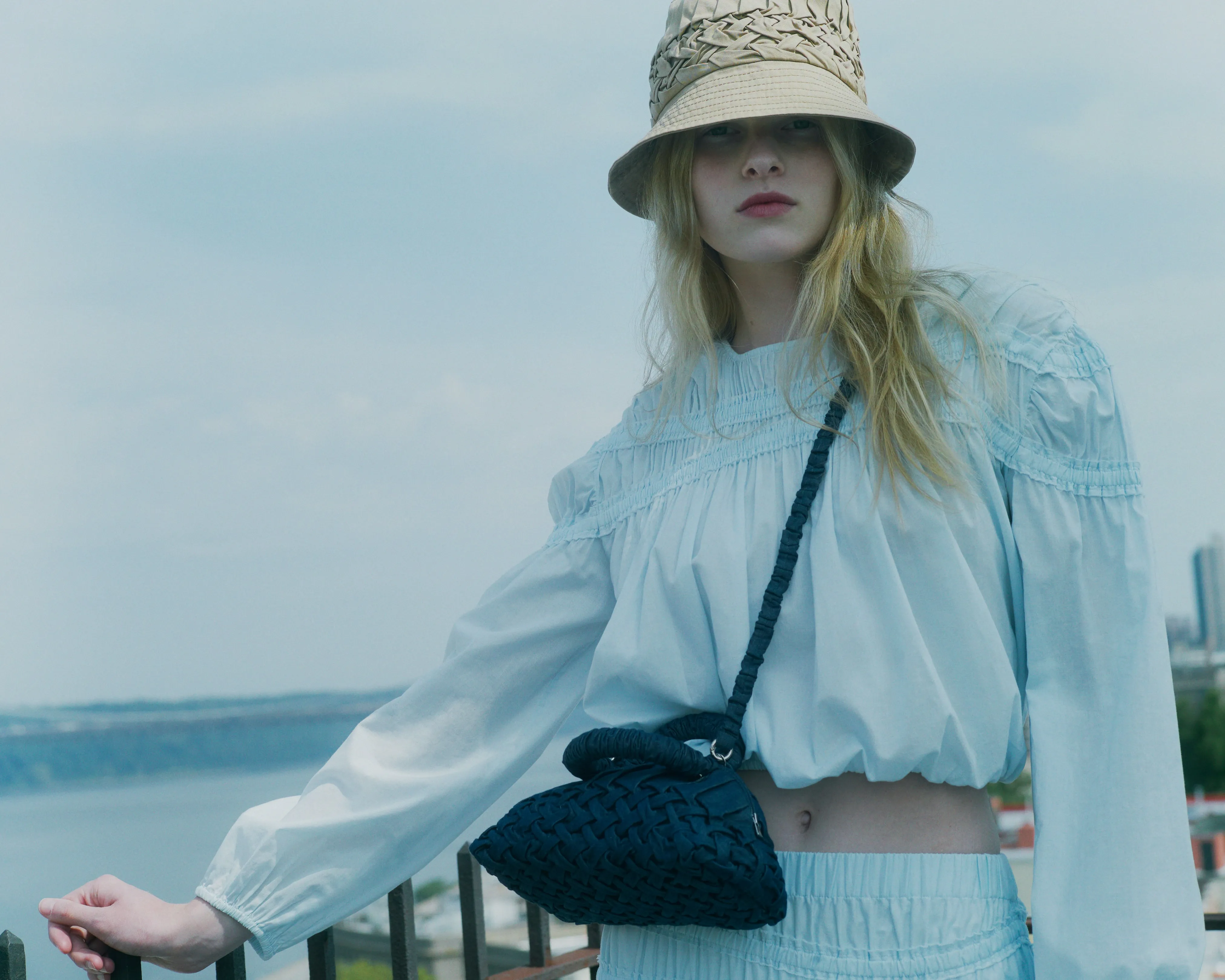 Lune Mini Handbag in Denim