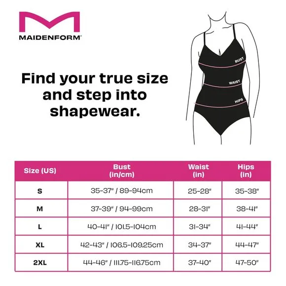 Maidenform Womens All-in-one With Built-in Bra Shapewear Dms089 All In One,
