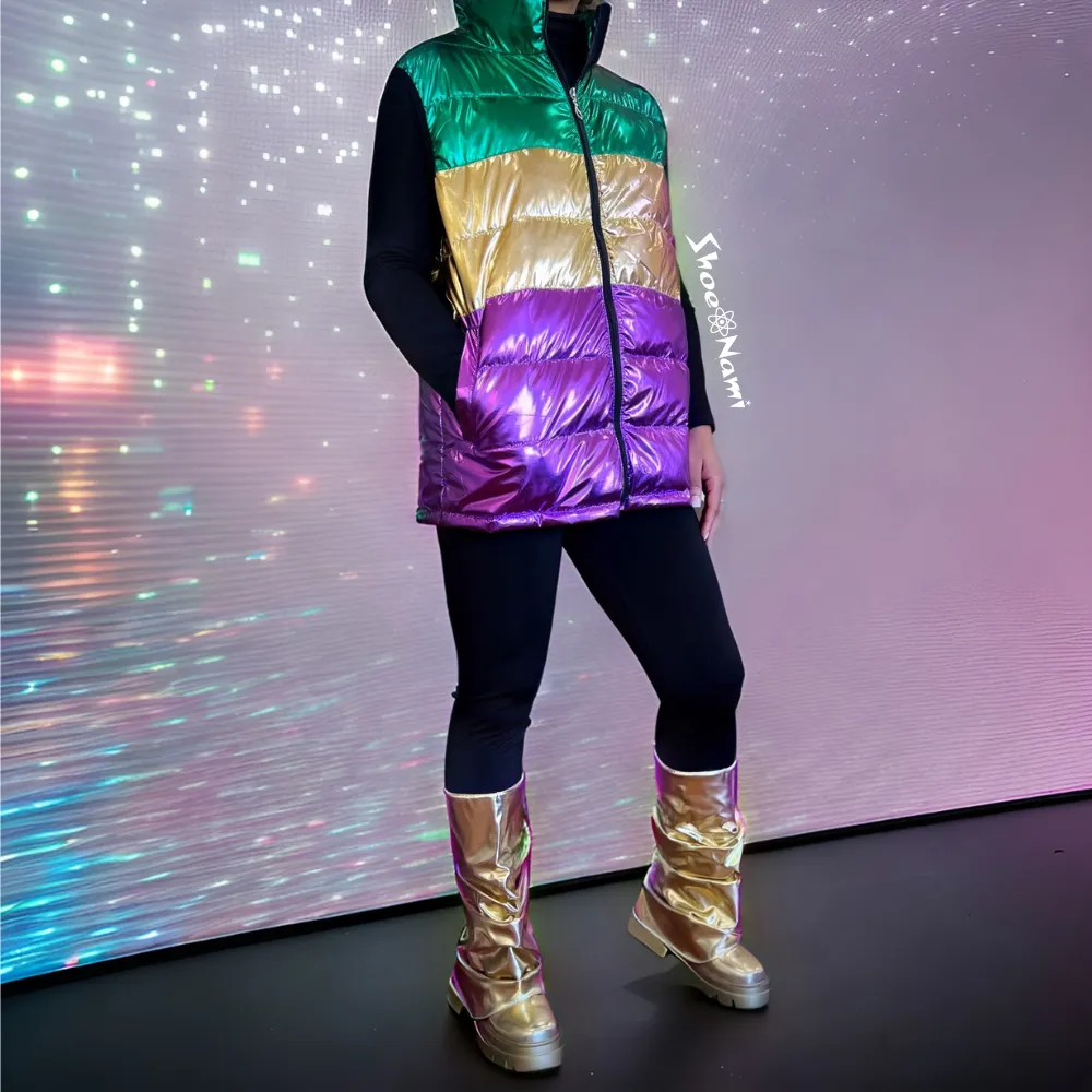 MARDI GRAS MADNESS PUFFER VEST/2024 Multi