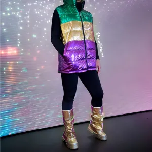 MARDI GRAS MADNESS PUFFER VEST/2024 Multi