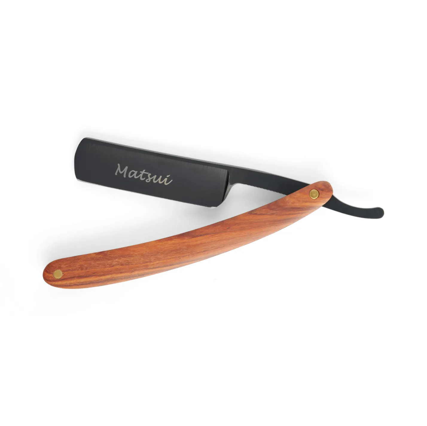 Matte Black Matsui Cut throat Razor set