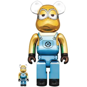 Medicom Japan Minions Kevin Chrome 100% & 400% Bearbrick JUL228358I