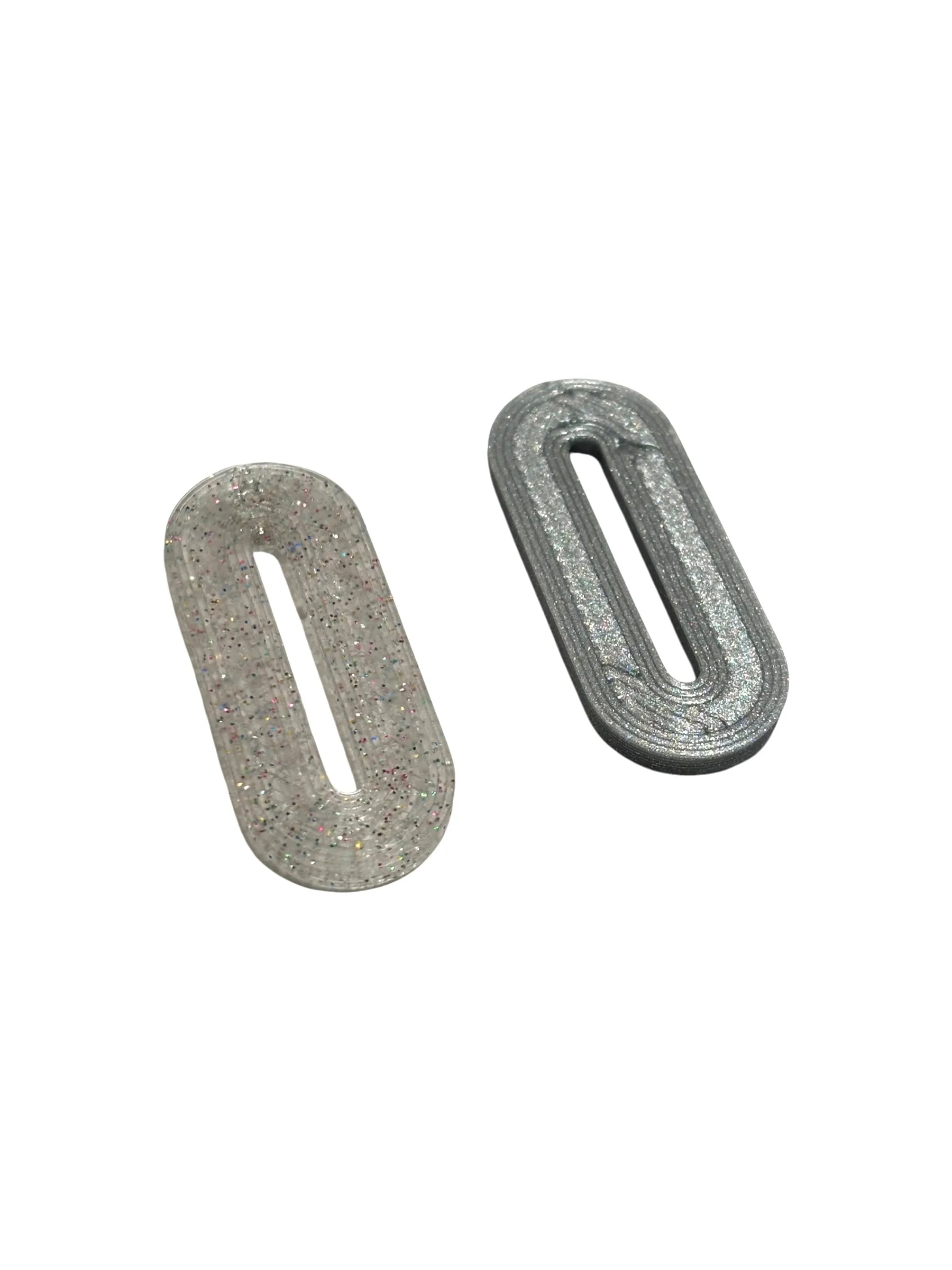 MENEO - Mini Grid Studs - Glitter/Silver