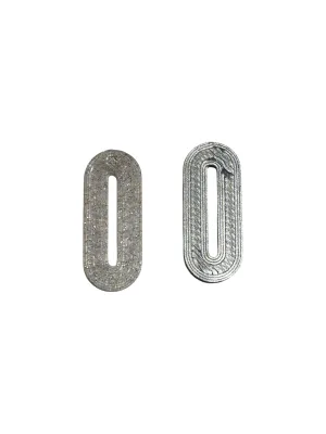 MENEO - Mini Grid Studs - Glitter/Silver