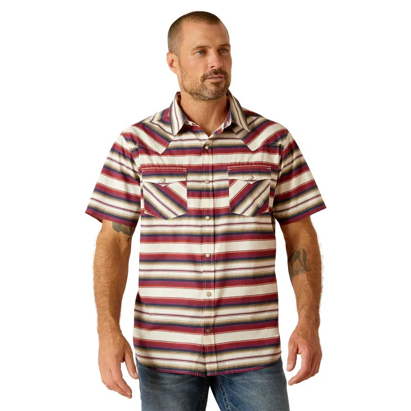 Men's Ariat HADEN SANDSHELL RETRO FIT SHORT SLEEVE WESTERN SNAP SHIRT