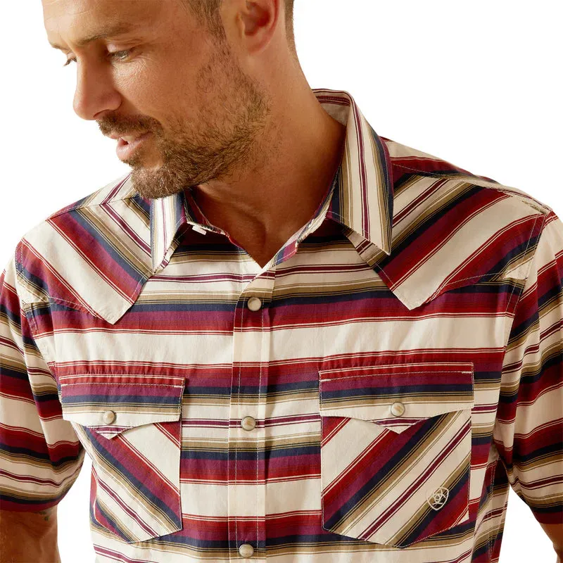 Men's Ariat HADEN SANDSHELL RETRO FIT SHORT SLEEVE WESTERN SNAP SHIRT