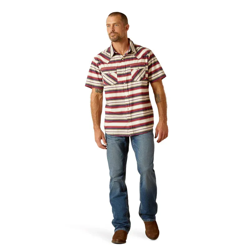 Men's Ariat HADEN SANDSHELL RETRO FIT SHORT SLEEVE WESTERN SNAP SHIRT