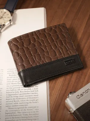 Men's Brown Textured Card Holder