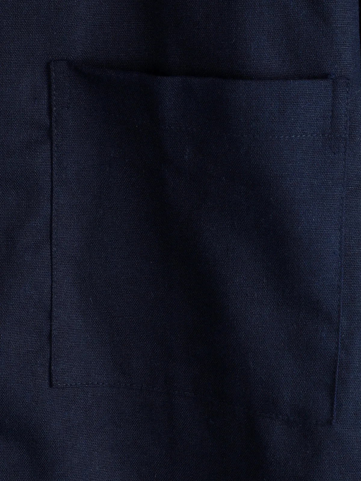 Men's Cotton & Linen Chest Pockets Solid Color Short Sleeve Shirt