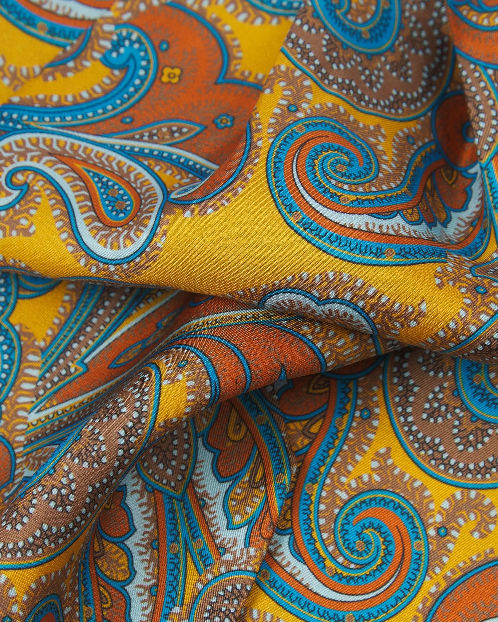 Men's Silk Double Ascot Tie in Paisley - The Carnaby Ascot