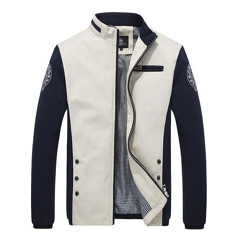 Men's Sleek Zip Up Fashion Coat