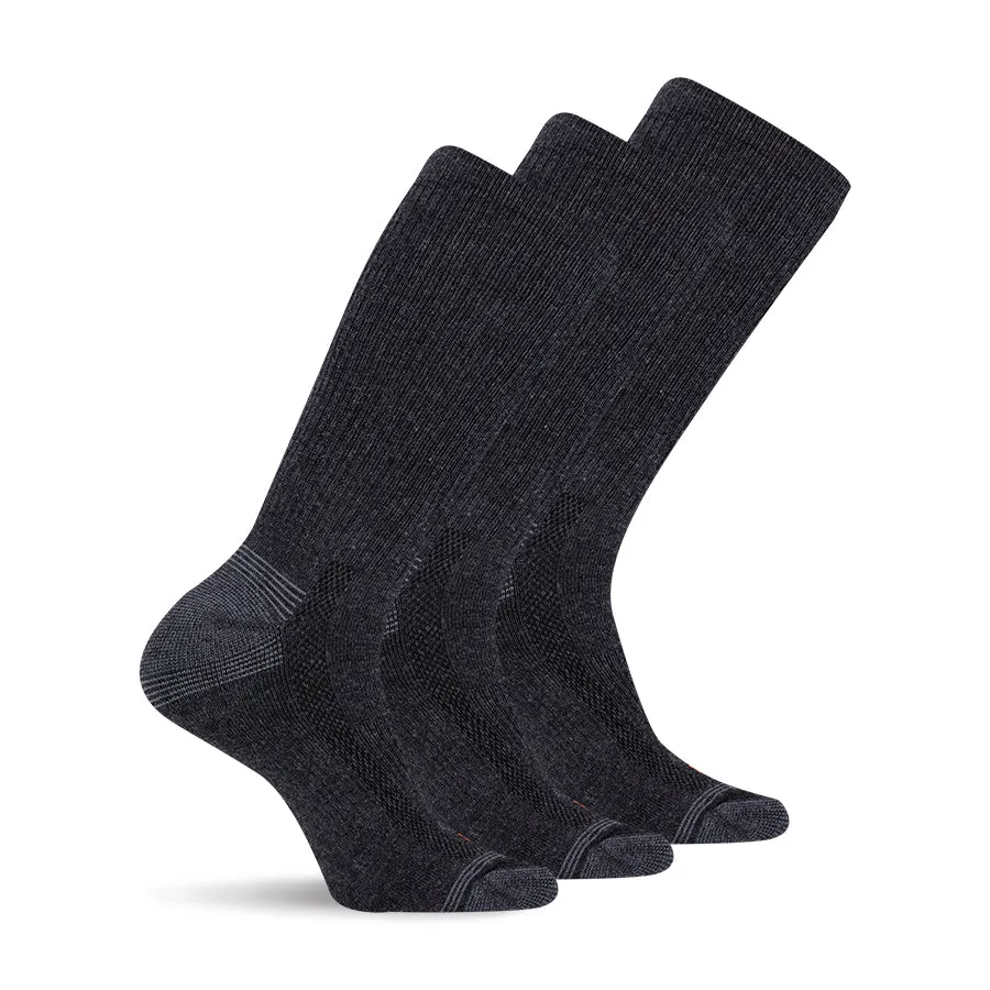 Merrell Durable Recycled Blend All Around Crew Sock 3 Pair Pack with Blister Protection and Fast Dry Moisture Wicking