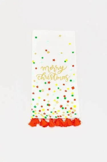 Merry Christmas Cotton Guest Towel