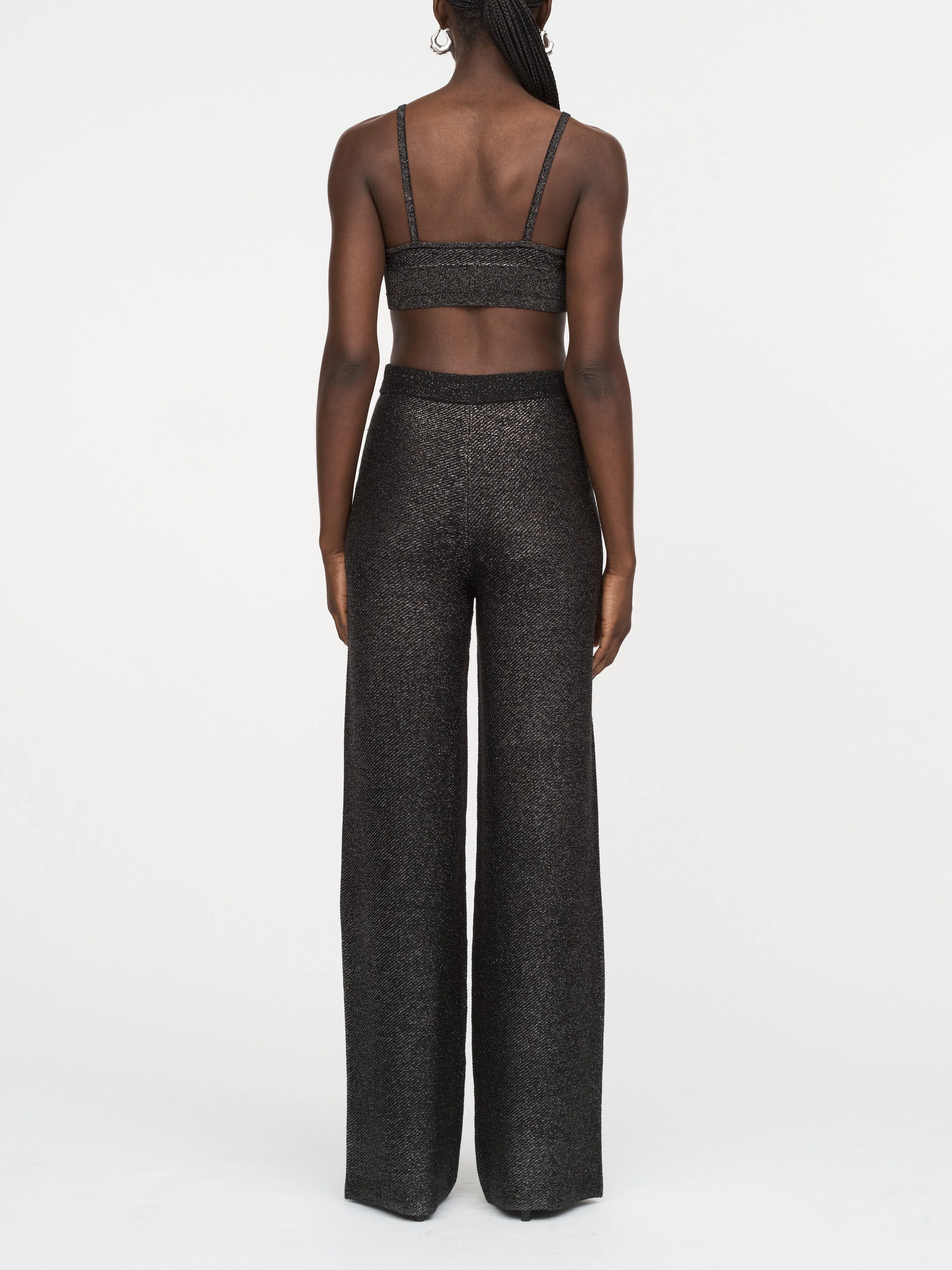 Metallic Bralette in Black Metallic