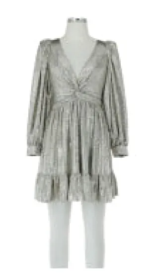Metallic foil dress