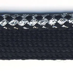 Metallic Piping #4 Silver & Black