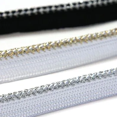 Metallic Piping #4 Silver & Black