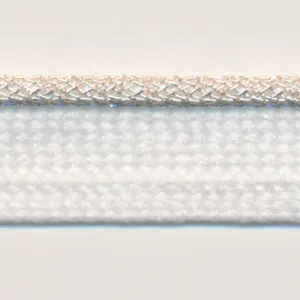 Metallic Piping #4 Silver & White