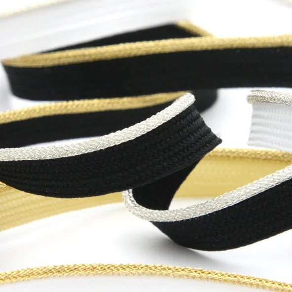 Metallic Piping #5 Silver & Black