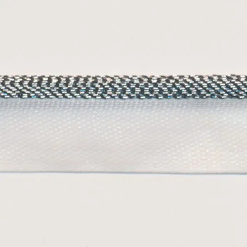 Metallic Piping Tape #5 Silver & White