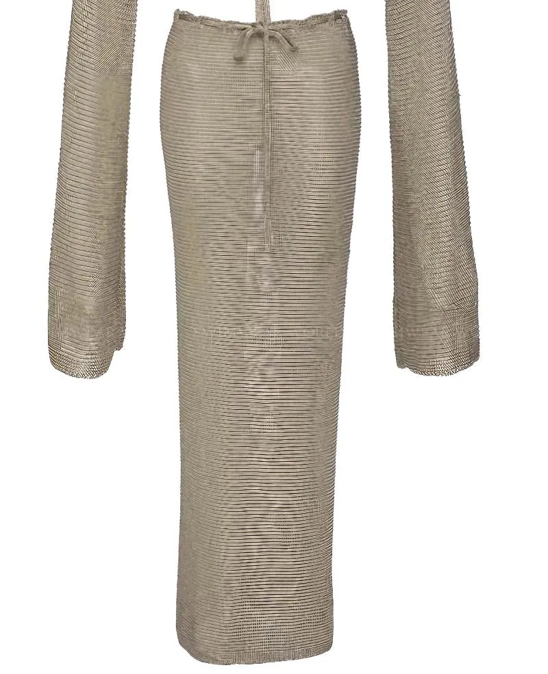 Metallic Shirt-Metallic Skirt