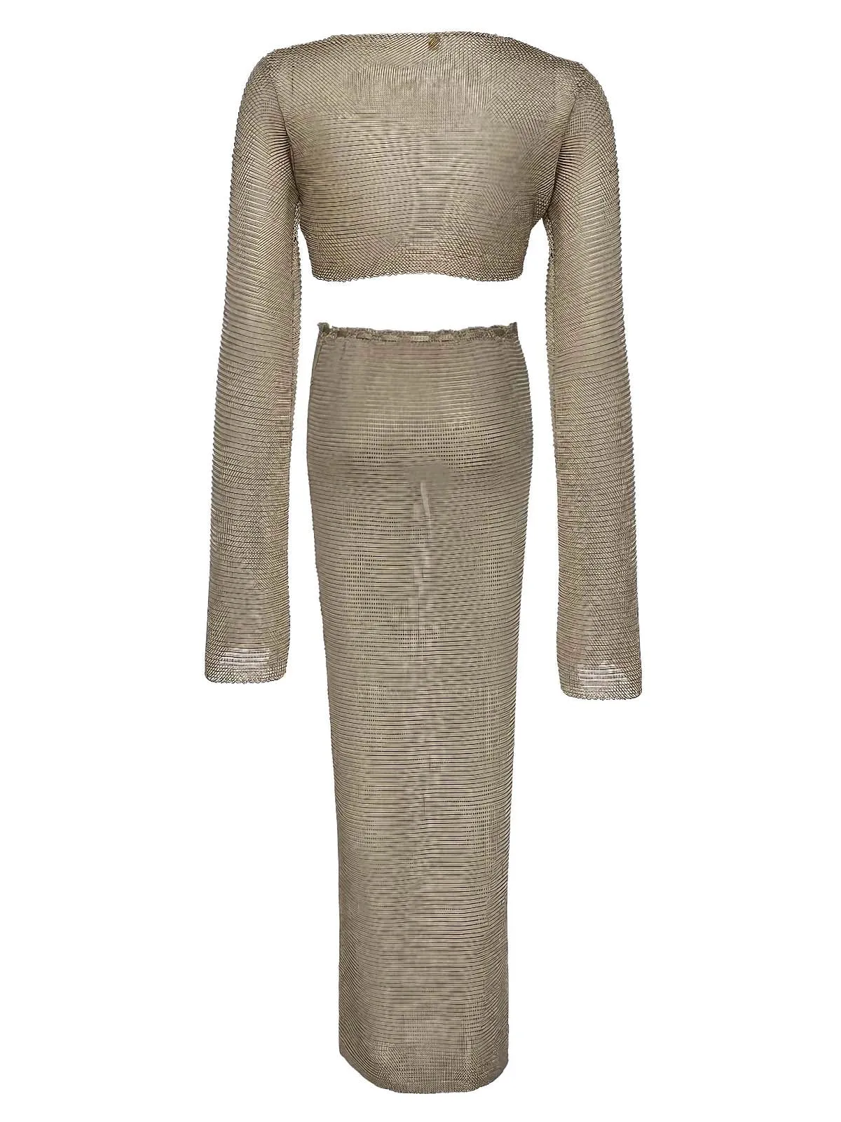 Metallic Shirt-Metallic Skirt