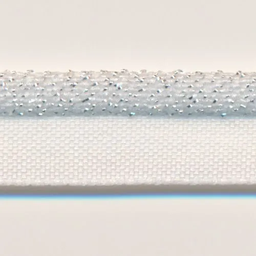 Metallic Stretch Piping (Silver) #01 White