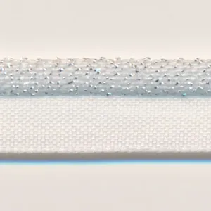 Metallic Stretch Piping (Silver) #01 White