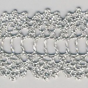 Metallic Torchon Lace #2 Silver