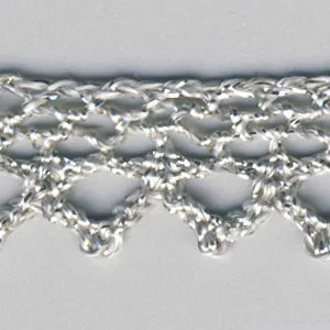 Metallic Torchon Lace #2 Silver