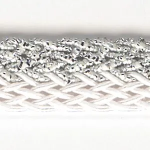 Metallic Trimming Braid #2 Silver & White