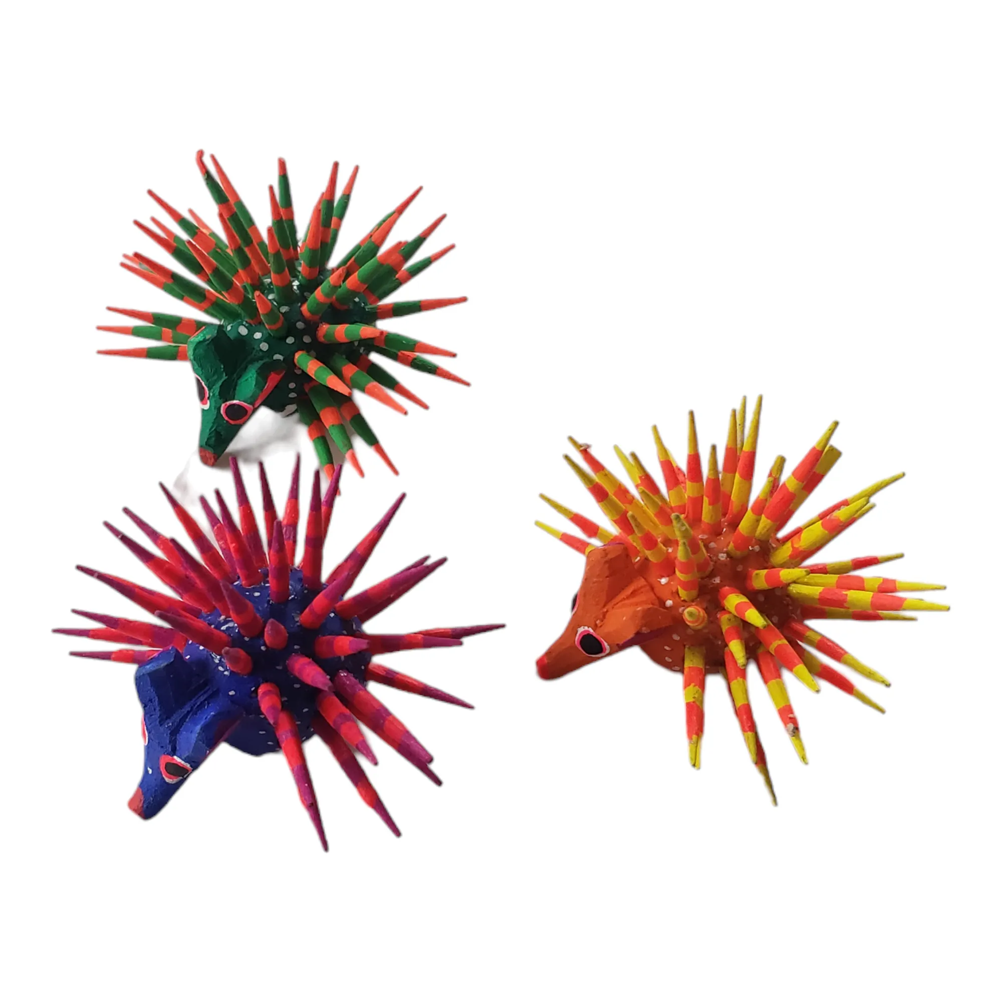 Mexican Mini Porcupine  Oaxacan Alebrije Wood Carving