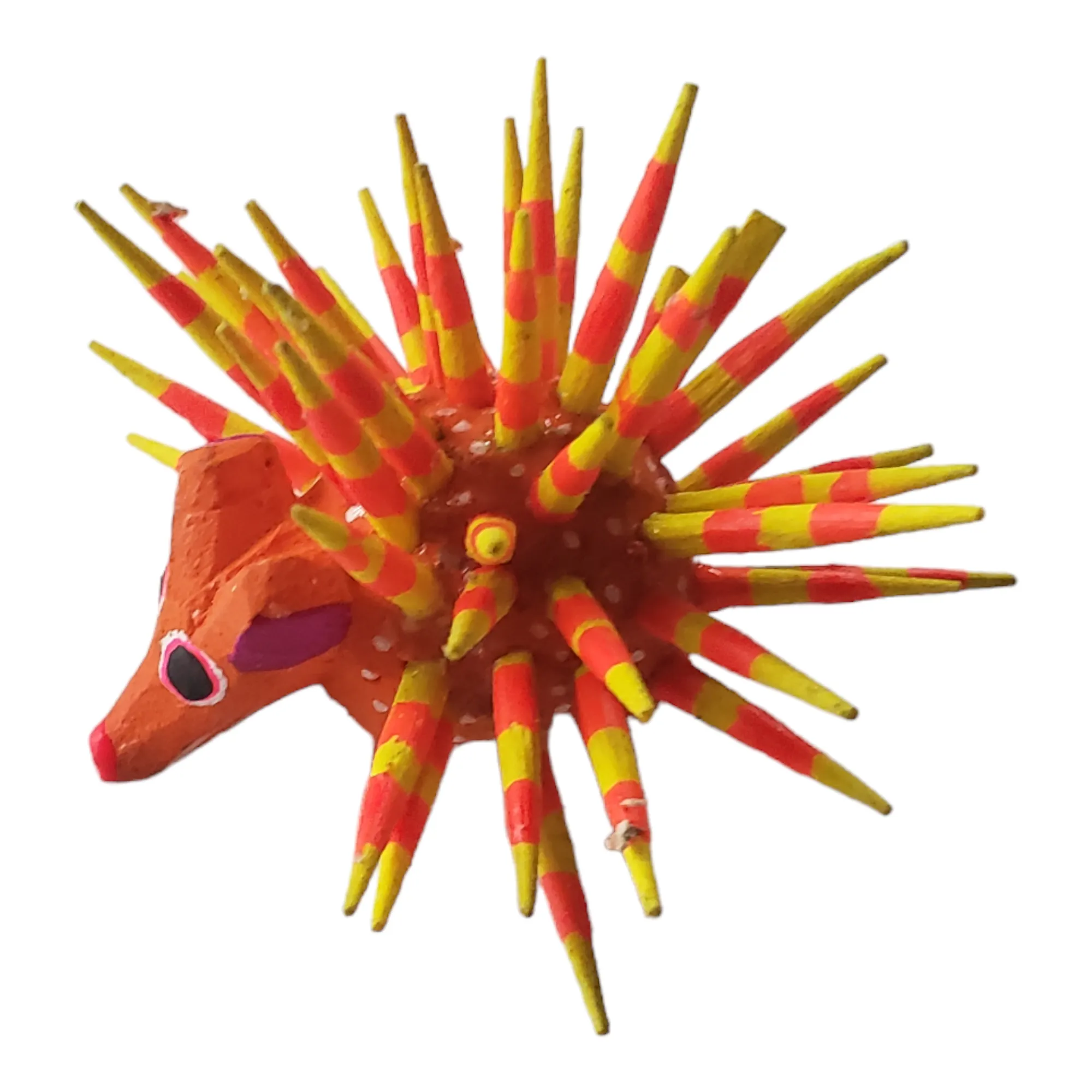Mexican Mini Porcupine  Oaxacan Alebrije Wood Carving