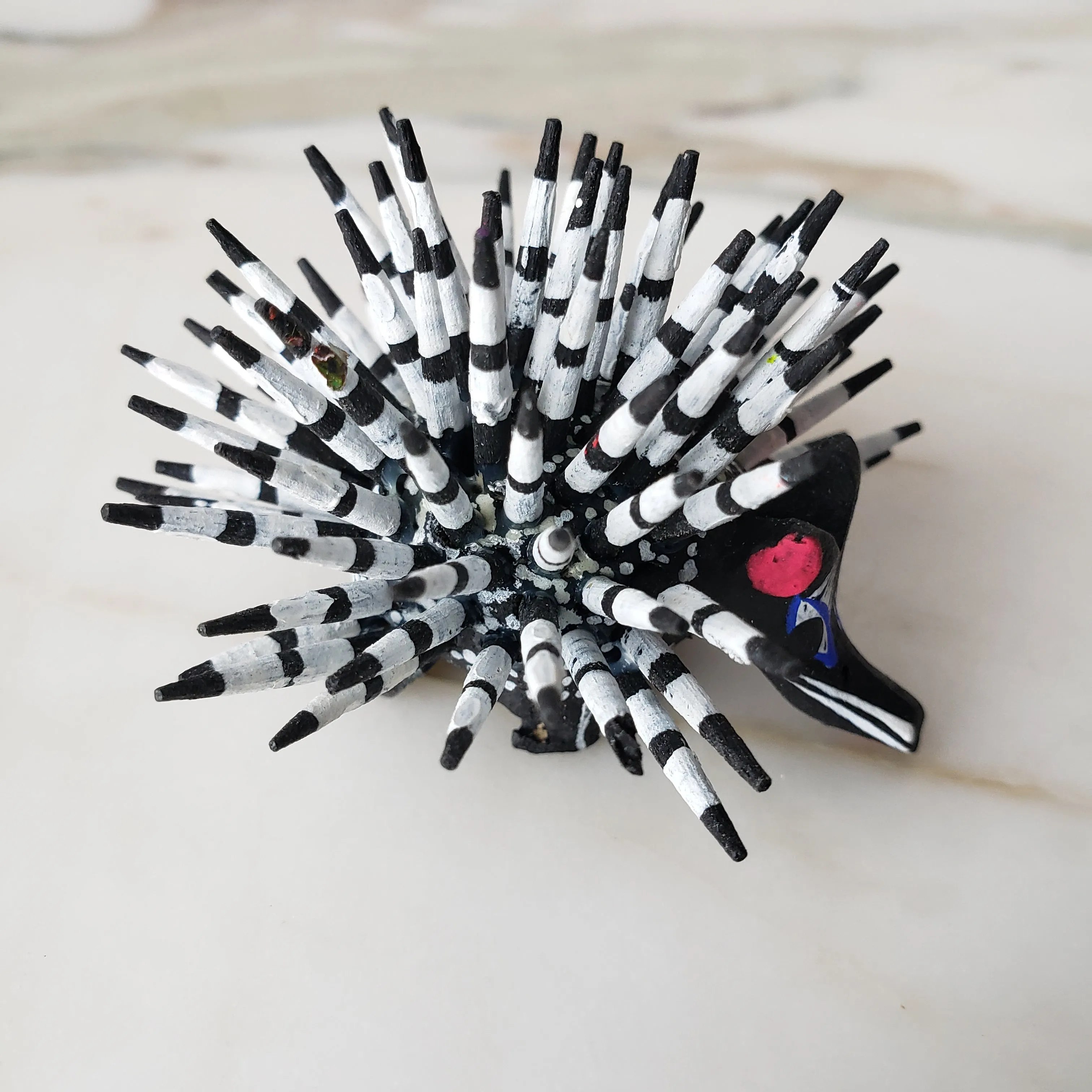 Mexican Mini Porcupine  Oaxacan Alebrije Wood Carving