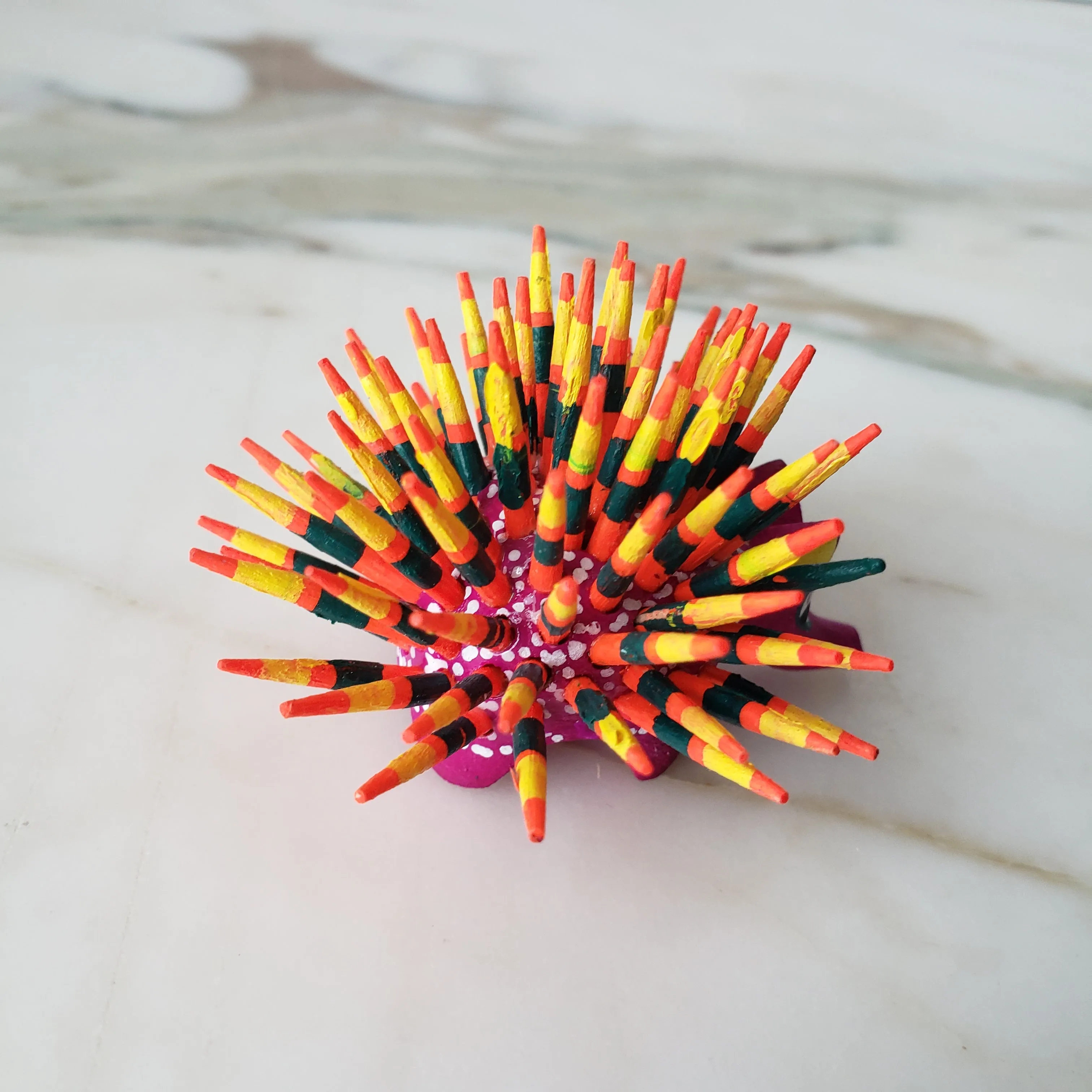 Mexican Mini Porcupine  Oaxacan Alebrije Wood Carving
