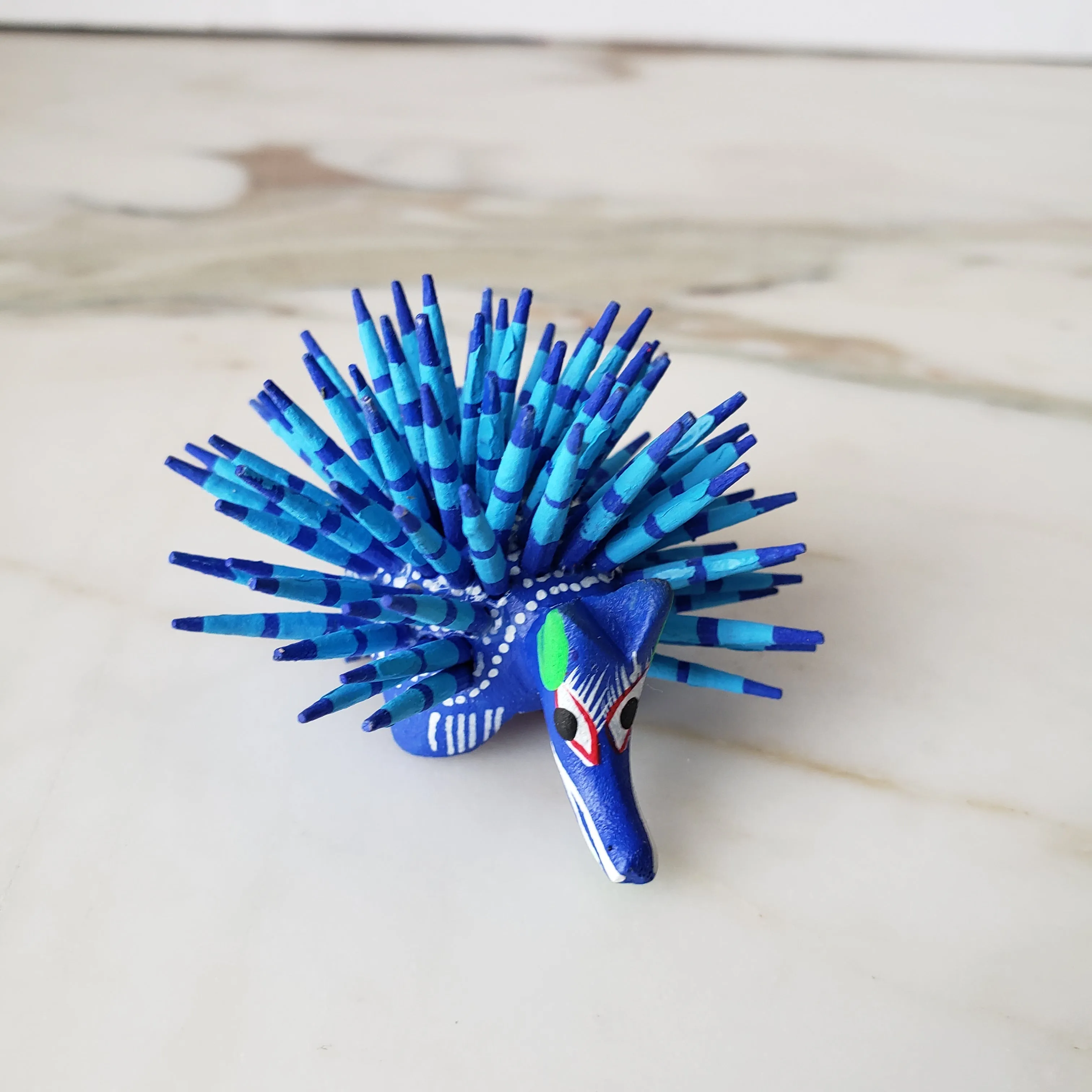Mexican Mini Porcupine  Oaxacan Alebrije Wood Carving