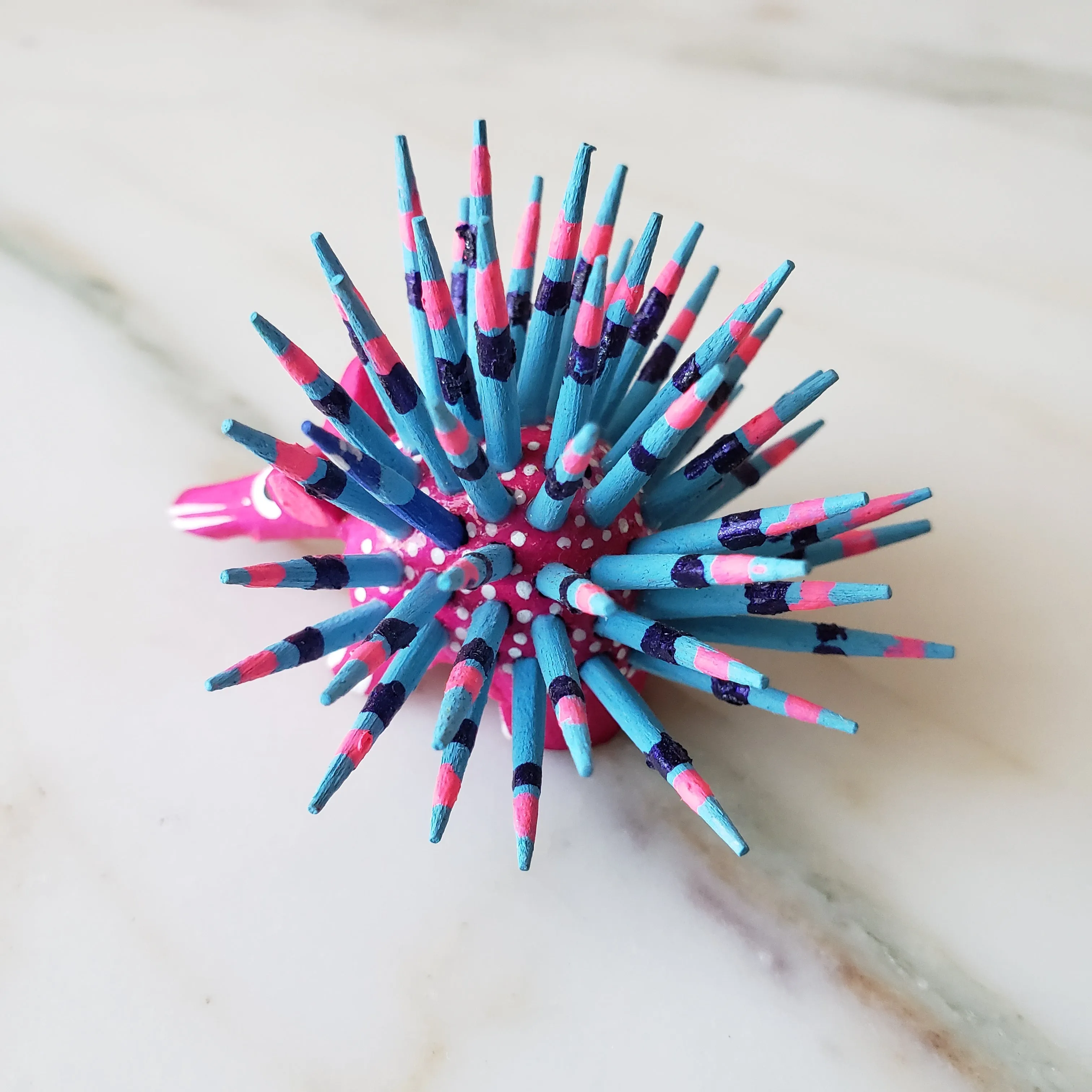Mexican Mini Porcupine  Oaxacan Alebrije Wood Carving