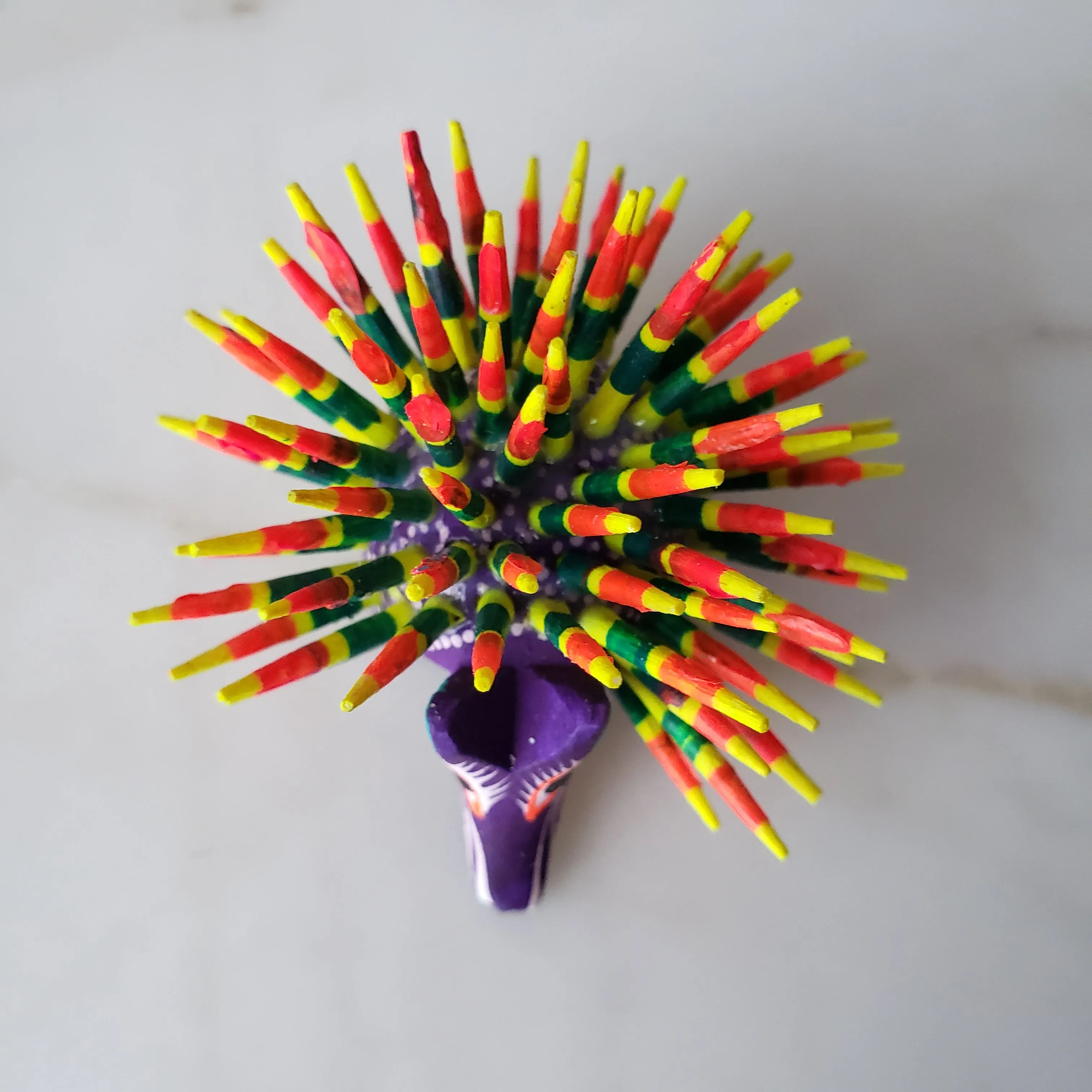 Mexican Mini Porcupine  Oaxacan Alebrije Wood Carving